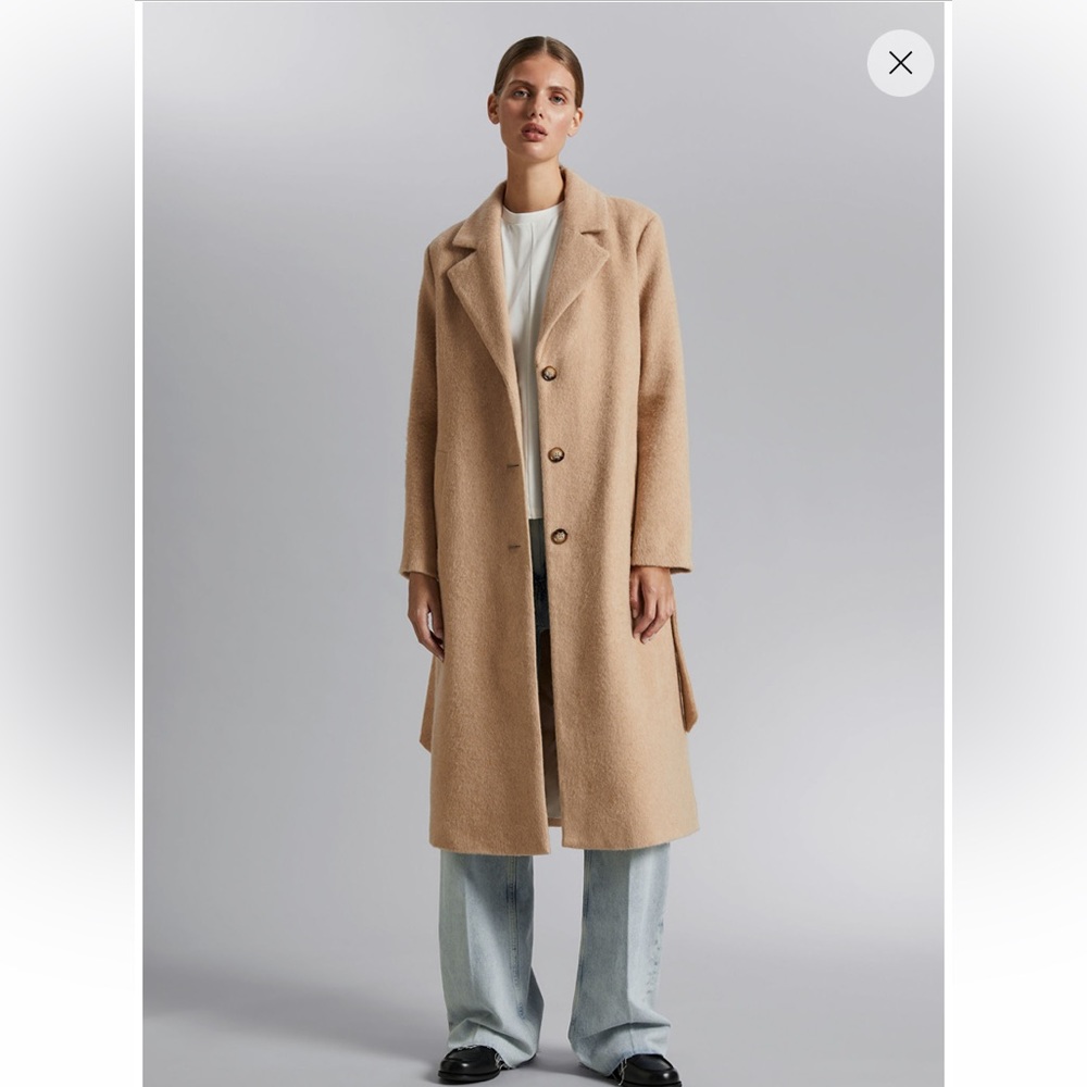 Single Breasted Belted Coat